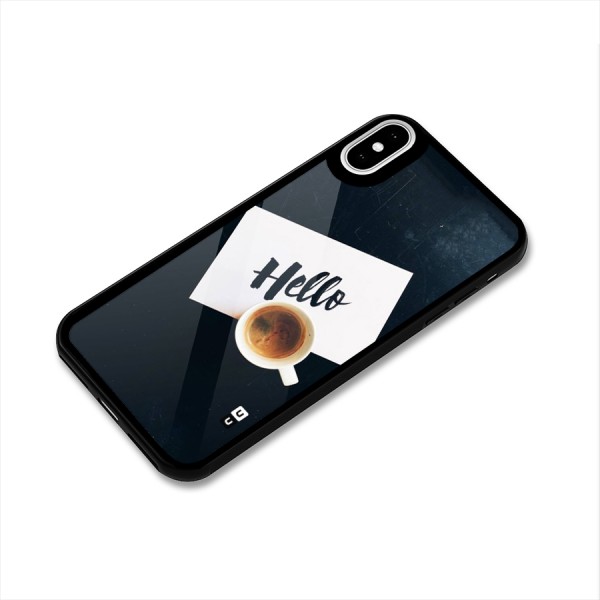 Hello Coffee Glass Back Case for iPhone XS
