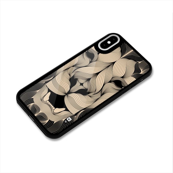 Lion Shape Design Glass Back Case for iPhone XS