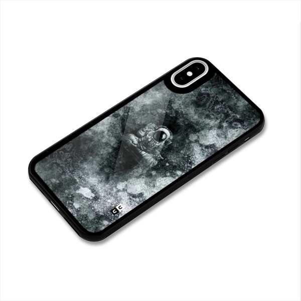 Meditating Spaceman Glass Back Case for iPhone XS