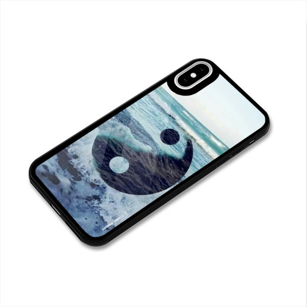 Oceanic Peace Design Glass Back Case for iPhone XS