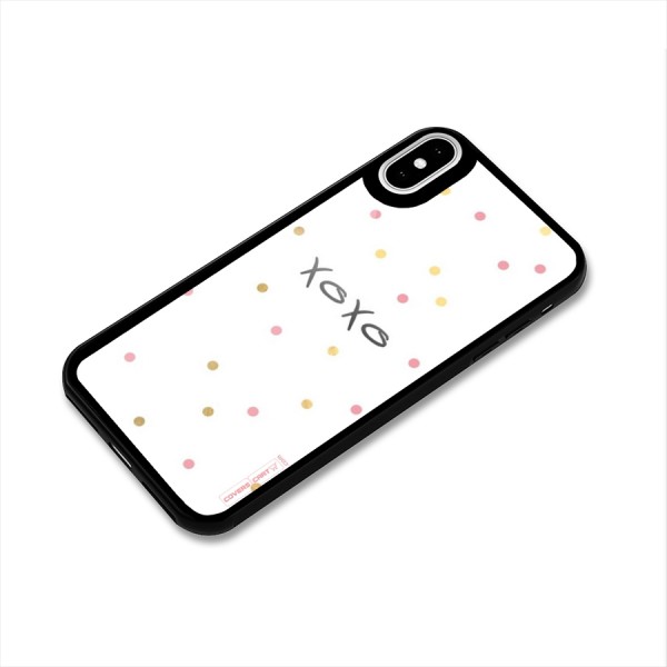 Polka Hugs Glass Back Case for iPhone XS