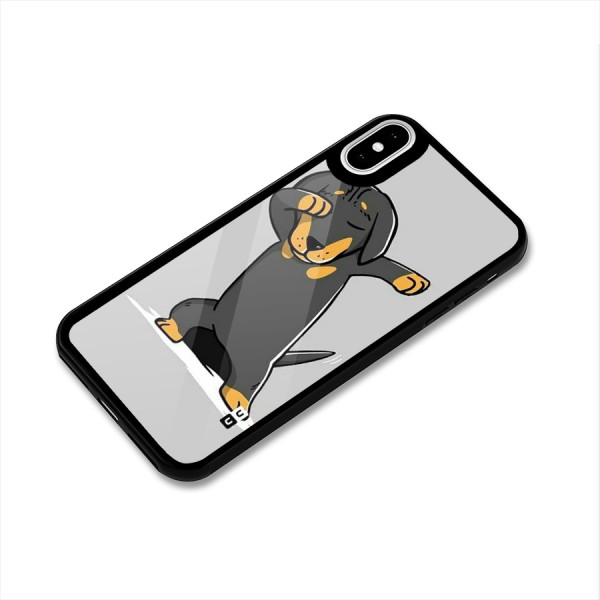 Puppy Dab Glass Back Case for iPhone XS