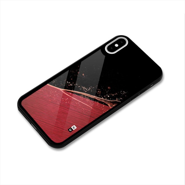 Red Flow Drops Glass Back Case for iPhone XS