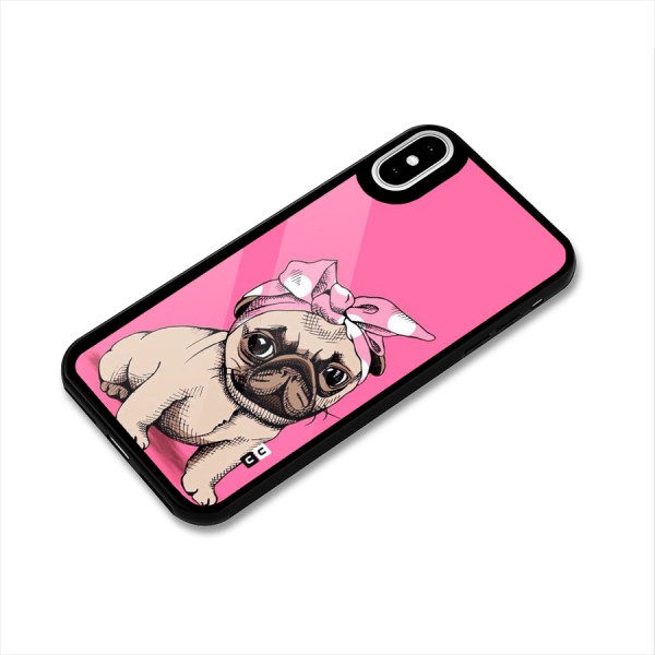 Ribbon Doggo Glass Back Case for iPhone XS