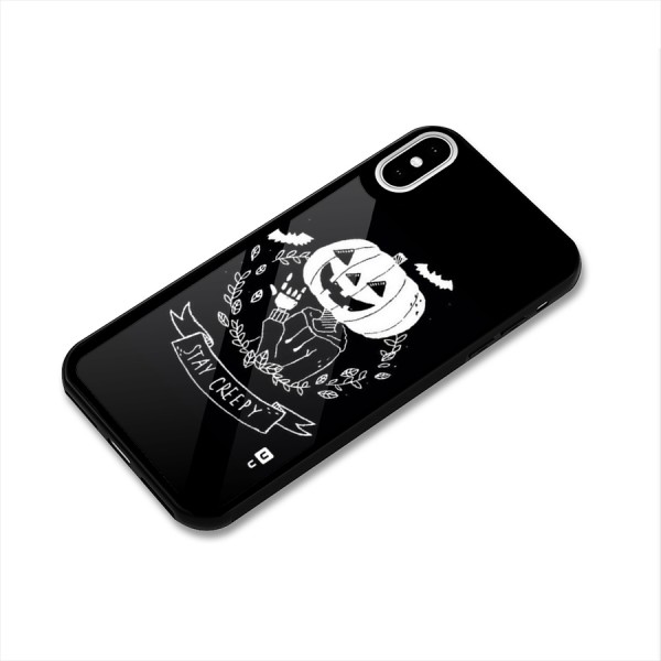 Stay Creepy Glass Back Case for iPhone XS