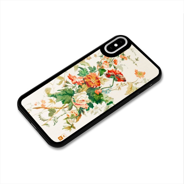 Summer Floral Glass Back Case for iPhone XS