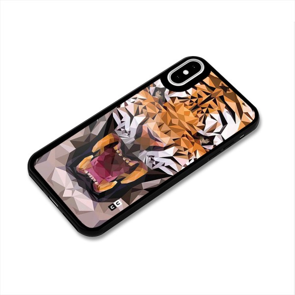 Tiger Abstract Art Glass Back Case for iPhone XS