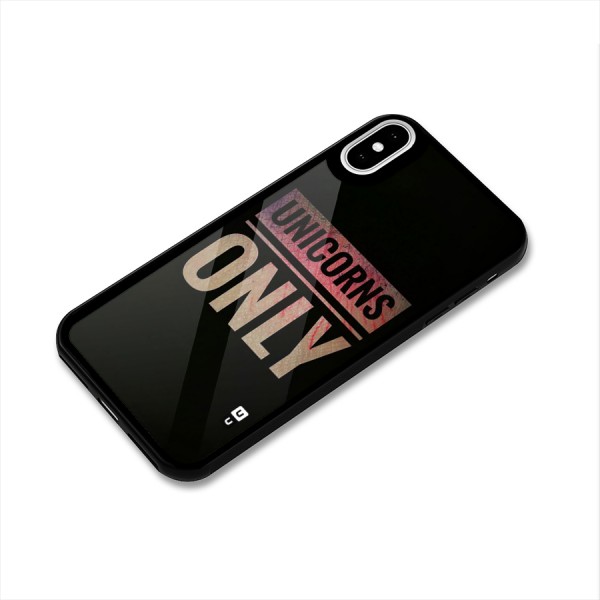 Unicorns Only Glass Back Case for iPhone XS