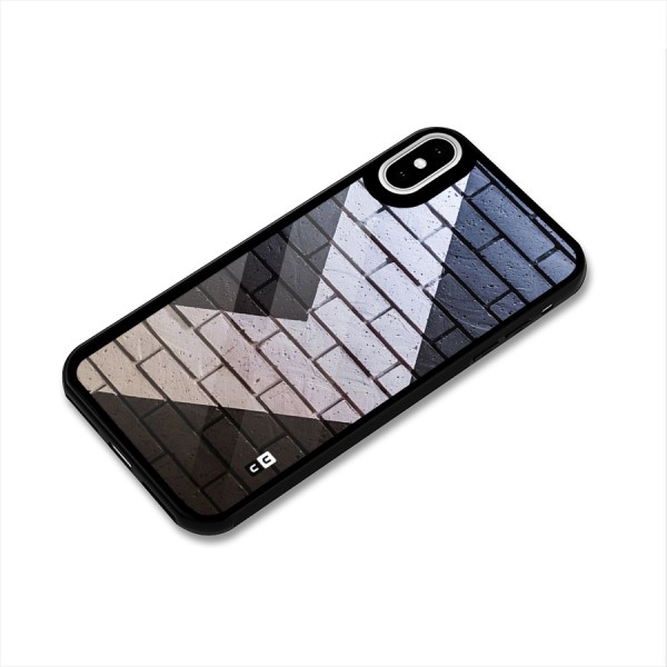 Wall Arrow Design Glass Back Case for iPhone XS