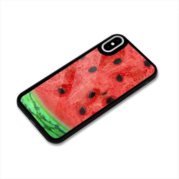 Watermelon Design Glass Back Case for iPhone XS