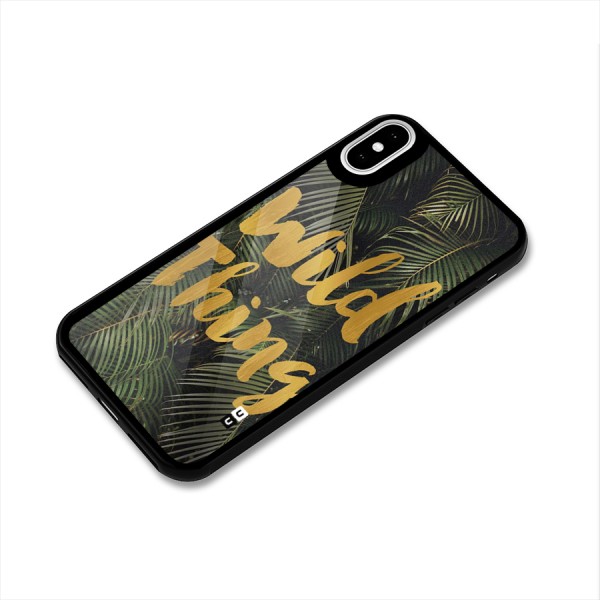 Wild Leaf Thing Glass Back Case for iPhone XS