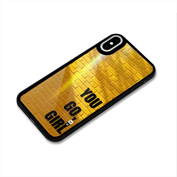 You Go Girl Wall Glass Back Case for iPhone XS