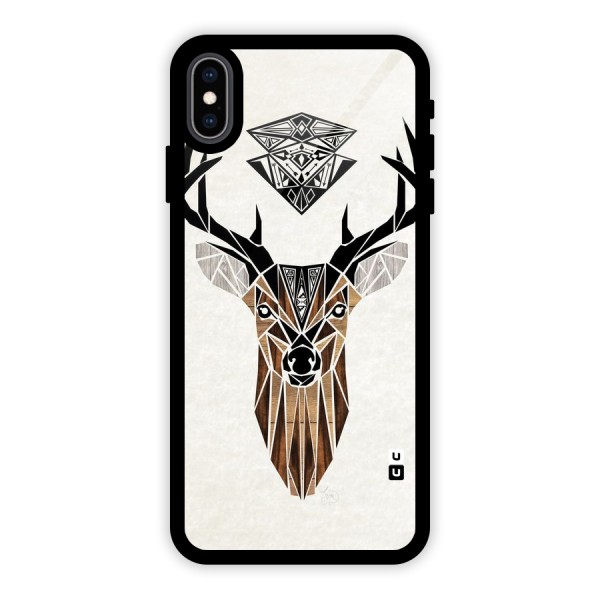 Aesthetic Deer Design Glass Back Case for iPhone XS Max