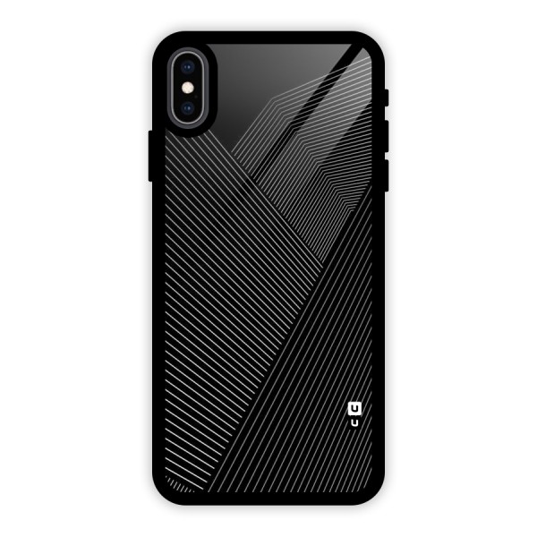 Aesthetic White Stripes Glass Back Case for iPhone XS Max
