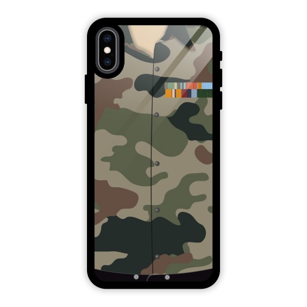 Army Uniform Glass Back Case for iPhone XS Max