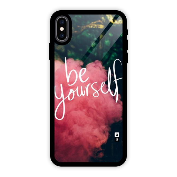 Be Yourself Greens Glass Back Case for iPhone XS Max