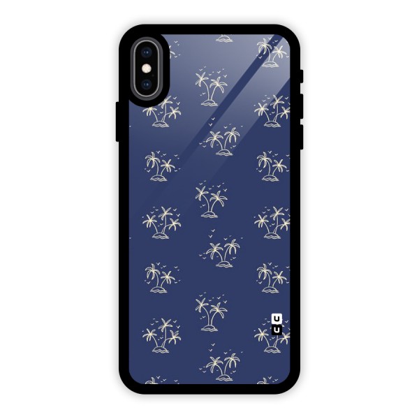 Beach Trees Glass Back Case for iPhone XS Max