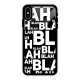 Blah Blah Pattern Glass Back Case for iPhone XS Max