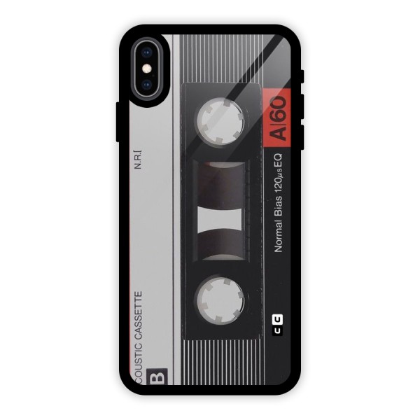 Casette Design Glass Back Case for iPhone XS Max