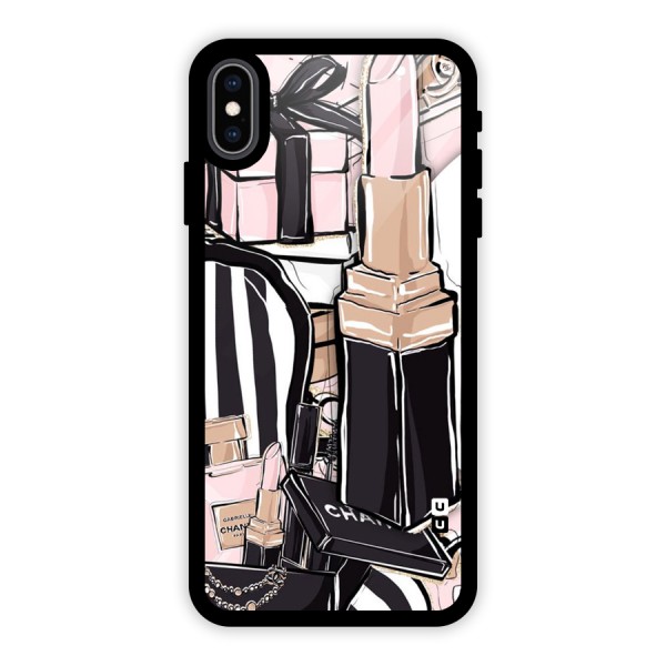 Class Girl Design Glass Back Case for iPhone XS Max