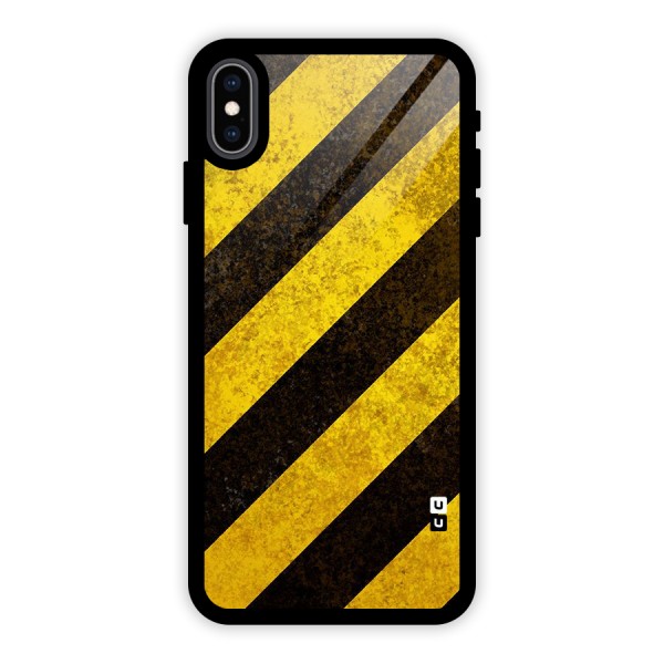 Diagonal Road Pattern Glass Back Case for iPhone XS Max