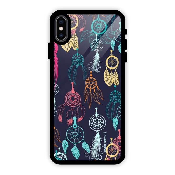 Dream Catcher Pattern Glass Back Case for iPhone XS Max