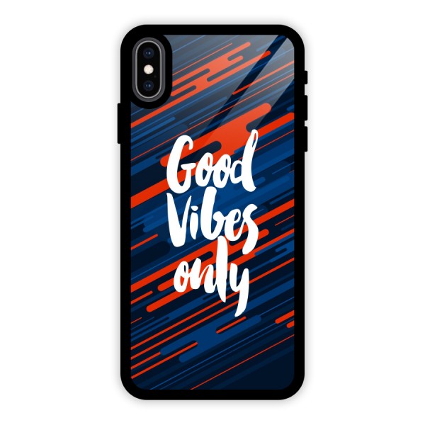 Good Vibes Only Glass Back Case for iPhone XS Max