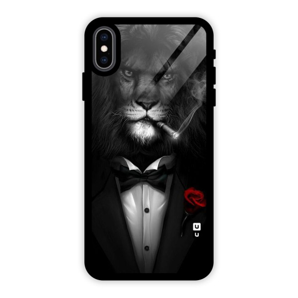 Lion Class Glass Back Case for iPhone XS Max