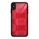 Love Pattern Glass Back Case for iPhone XS Max