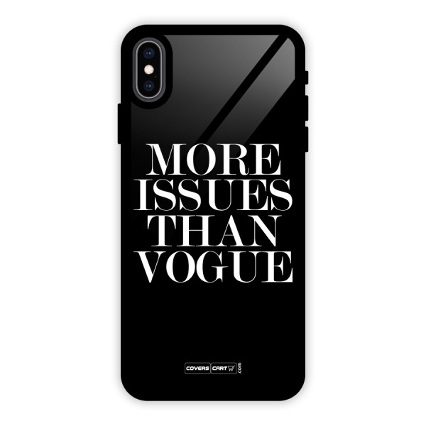 More Issues than Vogue (Black) Glass Back Case for iPhone XS Max