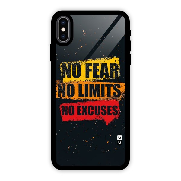 No Fear No Limits Glass Back Case for iPhone XS Max
