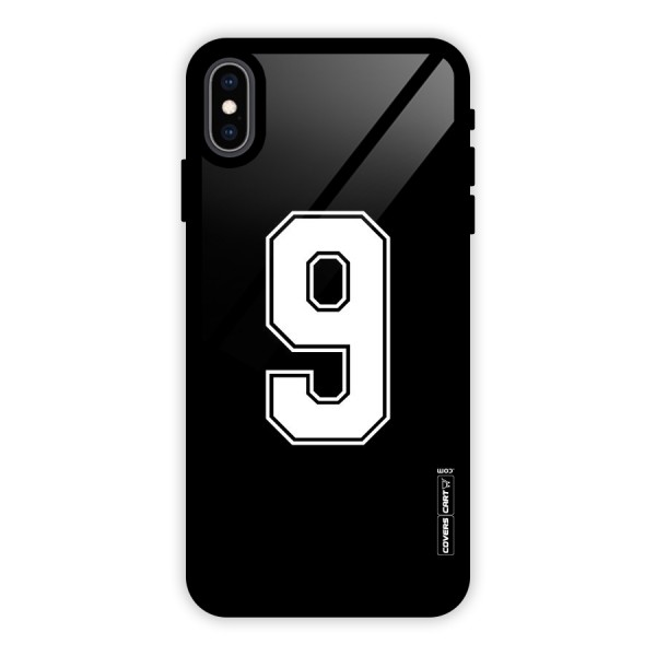 Number 9 Glass Back Case for iPhone XS Max