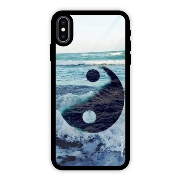Oceanic Peace Design Glass Back Case for iPhone XS Max