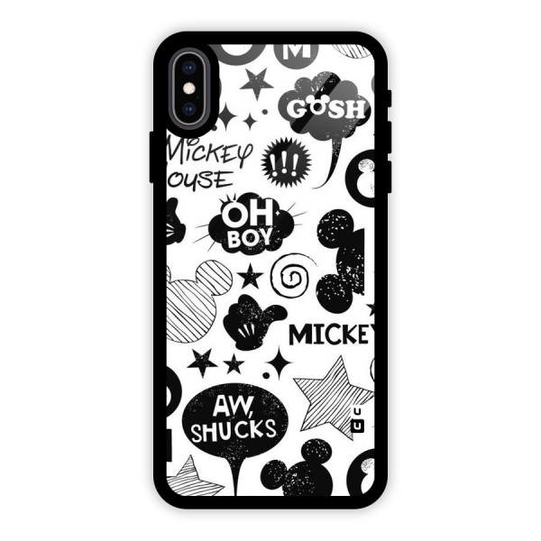 Oh Boy Design Glass Back Case for iPhone XS Max