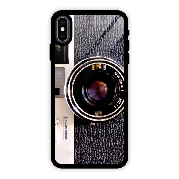 Old School Camera Glass Back Case for iPhone XS Max