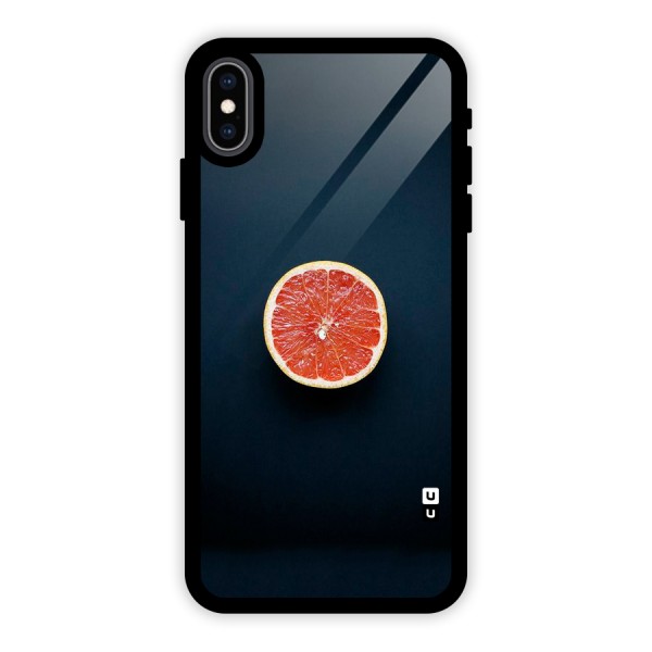 Orange Design Glass Back Case for iPhone XS Max