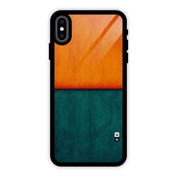 Orange Green Shade Glass Back Case for iPhone XS Max