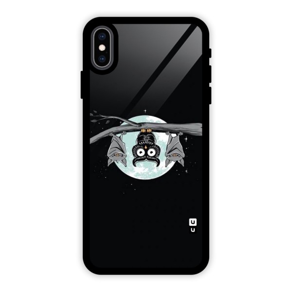Owl Hanging Glass Back Case for iPhone XS Max
