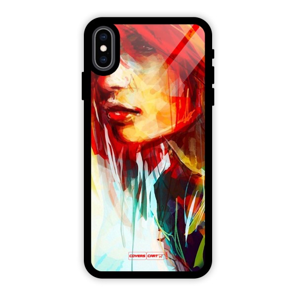 Painted Girl Glass Back Case for iPhone XS Max