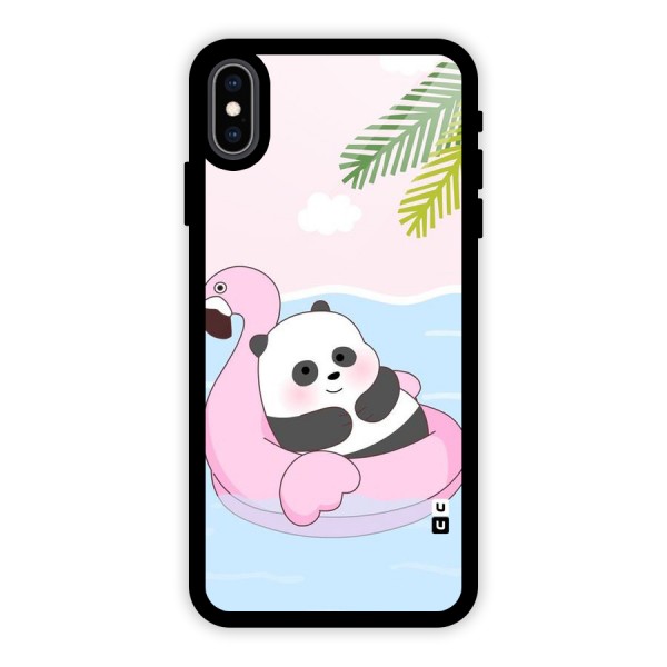 Panda Swim Glass Back Case for iPhone XS Max