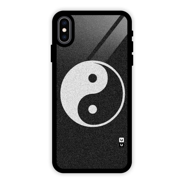 Peace Disorted Glass Back Case for iPhone XS Max