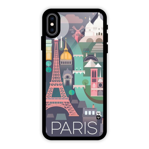 Pink Cute Tower Glass Back Case for iPhone XS Max