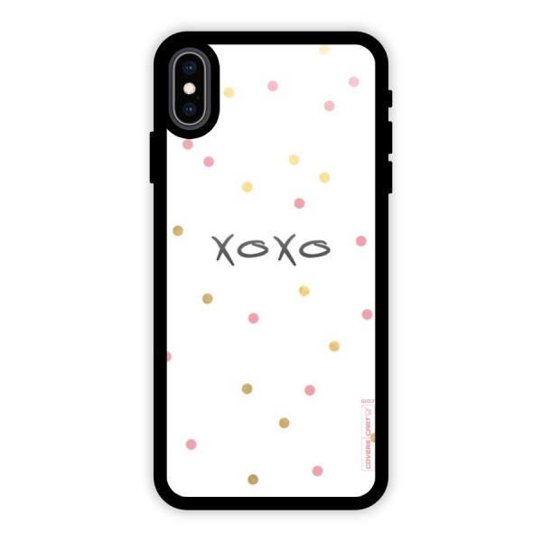 Polka Hugs Glass Back Case for iPhone XS Max