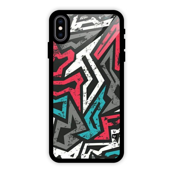 Rugged Strike Abstract Glass Back Case for iPhone XS Max