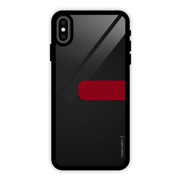 Single Red Stripe Glass Back Case for iPhone XS Max