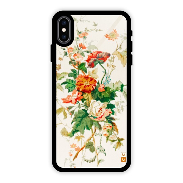 Summer Floral Glass Back Case for iPhone XS Max