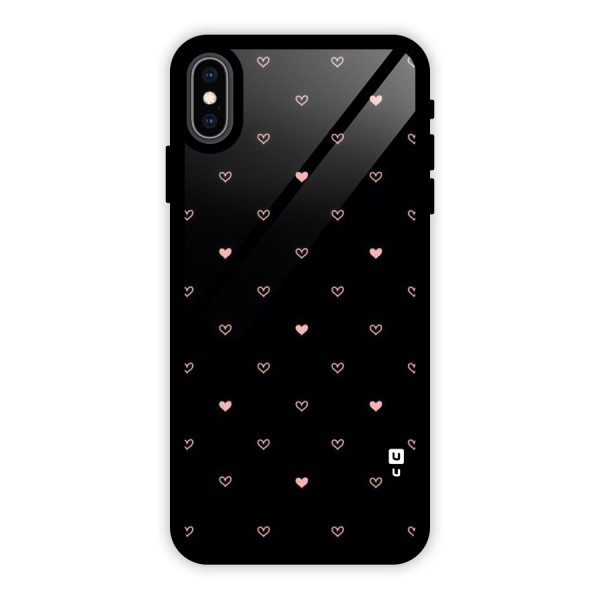 Tiny Little Pink Pattern Glass Back Case for iPhone XS Max