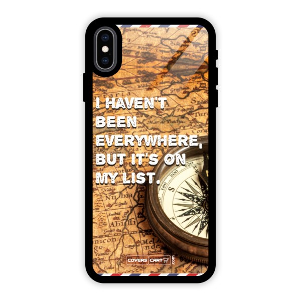 Travel Map Glass Back Case for iPhone XS Max