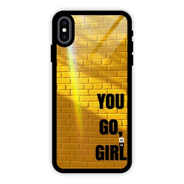 You Go Girl Wall Glass Back Case for iPhone XS Max