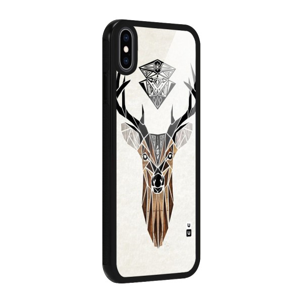 Aesthetic Deer Design Glass Back Case for iPhone XS Max